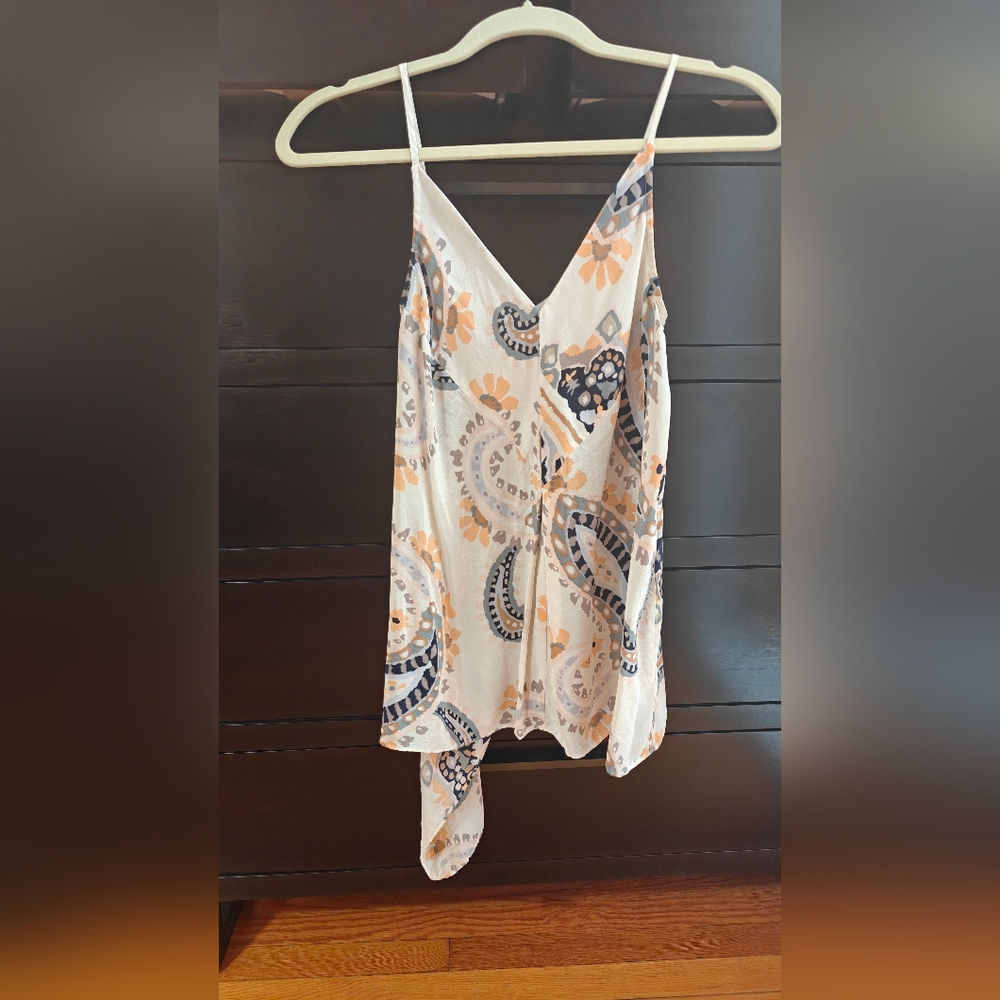 HD in Paris Asymmetrical Paisley Camisole Tank Top Blouse Size 2 ( Extra Small )